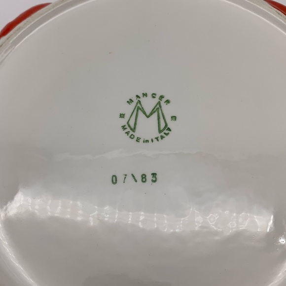 Vintage Mid Century 1950’s Majolica Salad Fruit Serving Bowl With 16 Oz Pitcher - Picture 9 of 16